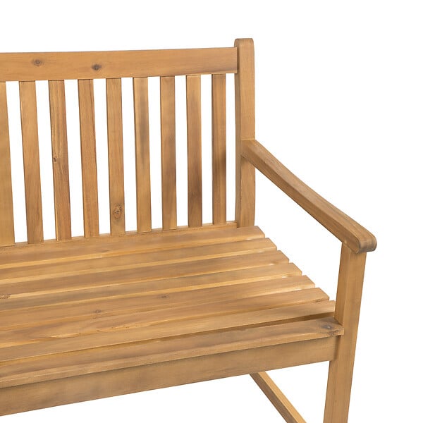 BELIANI - Banc de jardin VIVARA 120 cm Bois d'acacia certifié Marron clair - large