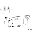 BELIANI - Banc de jardin TARANTO 150 cm Béton Gris - vignette