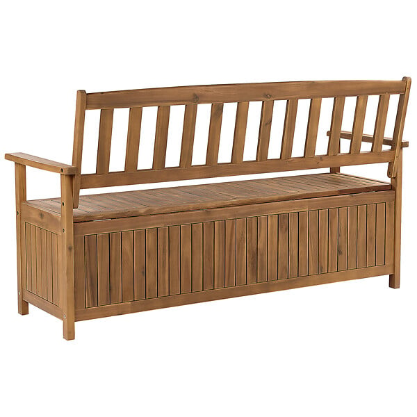 BELIANI - Banc de jardin SOVANA 160 cm avec rangement Acacia Marron - large