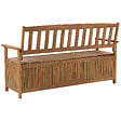 BELIANI - Banc de jardin SOVANA 160 cm avec rangement Acacia Marron - vignette