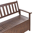 BELIANI - Banc de jardin SOVANA 120 cm avec rangement Acacia Marron foncé - vignette