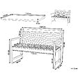 BELIANI - Banc avec coussin d'assise VIVARA 120 cm Bois d'acacia certifié Bleu marine - vignette