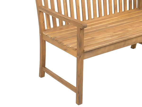 BELIANI - Banc avec coussin d'assise VIVARA 120 cm Bois d'acacia certifié Bleu marine - large