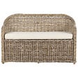 BELIANI - Banc avec coussin d'assise SUSUA 141 cm avec ottoman Rotin Naturel - vignette