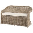 BELIANI - Banc avec coussin d'assise SUSUA 141 cm avec ottoman Rotin Naturel - vignette