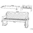 BELIANI - Banc avec coussin d'assise VIVARA 180 cm Bois d'acacia certifié Rouge foncé - vignette
