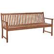 BELIANI - Banc avec coussin d'assise VIVARA 180 cm Bois d'acacia certifié Rouge foncé - vignette