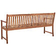 BELIANI - Banc avec coussin d'assise VIVARA 180 cm Bois d'acacia certifié Rouge foncé - vignette