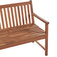 BELIANI - Banc avec coussin d'assise VIVARA 180 cm Bois d'acacia certifié Rouge foncé - vignette