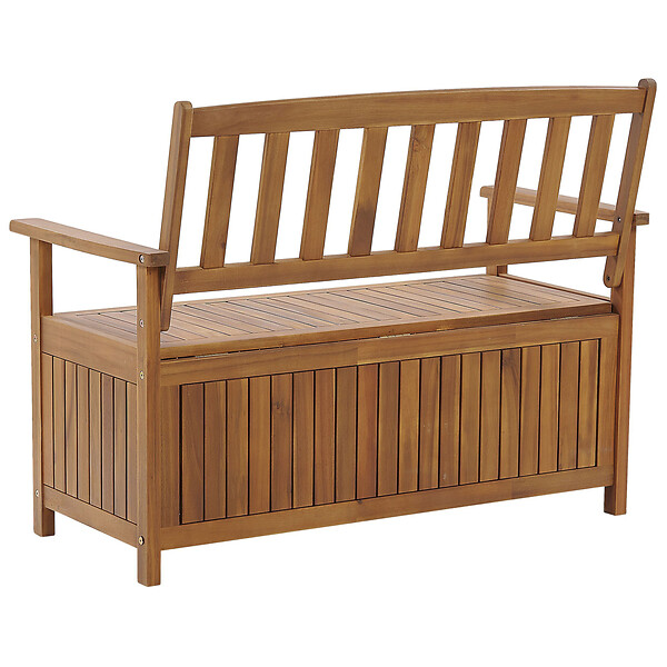 BELIANI - Banc de jardin SOVANA 120 cm avec rangement Acacia Marron - large