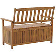 BELIANI - Banc de jardin SOVANA 120 cm avec rangement Acacia Marron - vignette