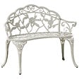 BELIANI - Banc de jardin PIURA 88 cm Métal Blanc - vignette