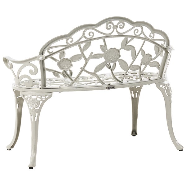 BELIANI - Banc de jardin PIURA 88 cm Métal Blanc - large