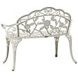 BELIANI - Banc de jardin PIURA 88 cm Métal Blanc - vignette