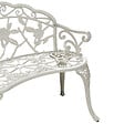 BELIANI - Banc de jardin PIURA 88 cm Métal Blanc - vignette