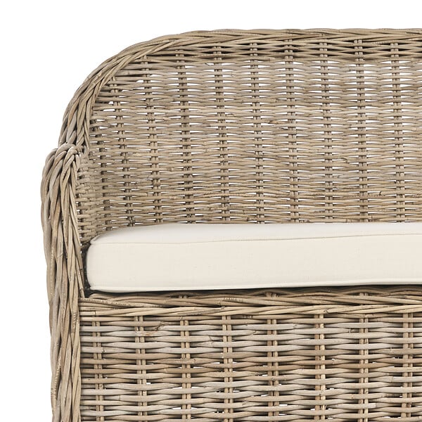 BELIANI - Banc avec coussin d'assise SUSUA 189 cm Rotin Naturel - large