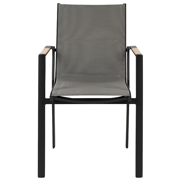 BELIANI - Chaise de jardin BUSSETO Métal Noir - large
