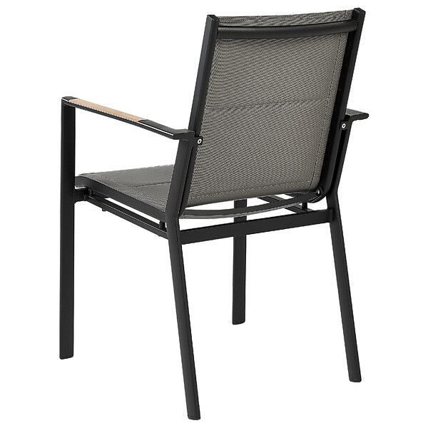 BELIANI - Chaise de jardin BUSSETO Métal Noir - large