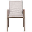 BELIANI - Lot de 4 chaises de jardin TIANO Métal Taupe - vignette