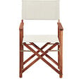 BELIANI - Lot de 2 chaises de jardin CINE Acacia Blanc cassé - vignette
