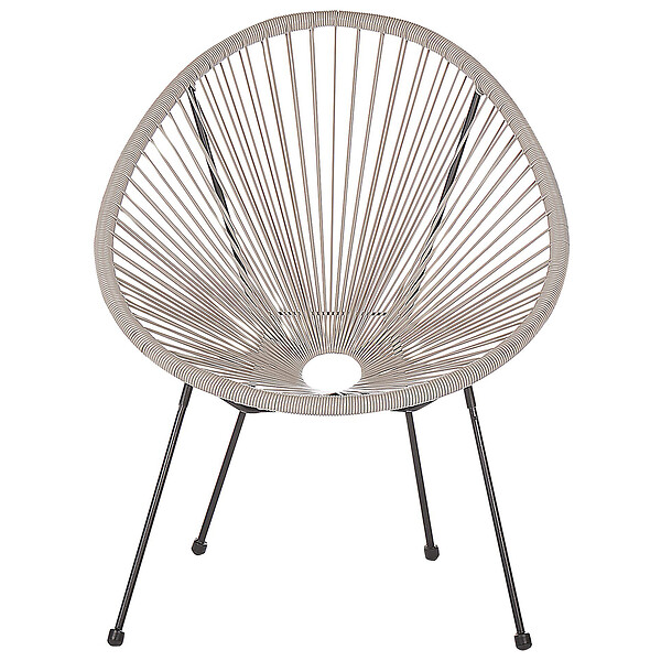 BELIANI - Lot de 2 chaises de jardin ACAPULCO II Gris clair - large