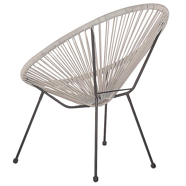 BELIANI - Lot de 2 chaises de jardin ACAPULCO II Gris clair - large