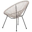 BELIANI - Lot de 2 chaises de jardin ACAPULCO II Gris clair - vignette