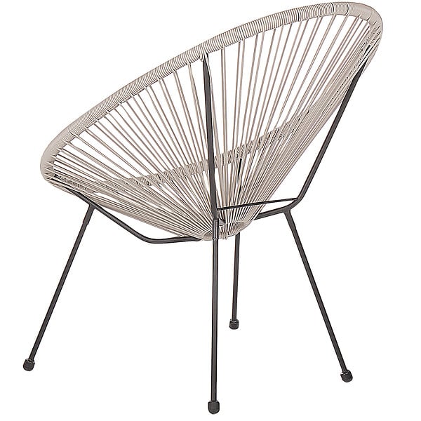 BELIANI - Chaise de jardin ACAPULCO II Gris clair - large