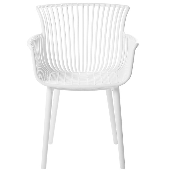 BELIANI - Lot de 4 chaises de jardin PESARO Blanc - large