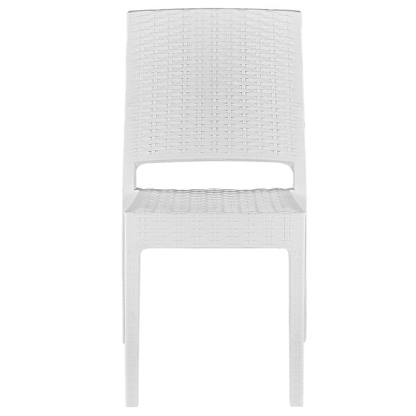 BELIANI - Lot de 2 chaises de jardin FOSSANO Matière synthétique Blanc - large