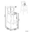 BELIANI - Lot de 2 chaises de bar de jardin CELLENO Noir - vignette