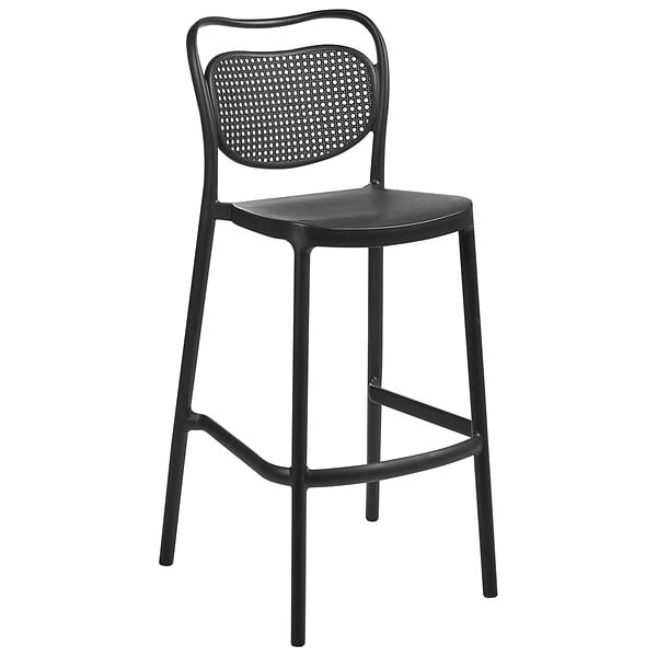 BELIANI - Lot de 2 chaises de bar de jardin CELLENO Noir - large