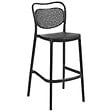 BELIANI - Lot de 2 chaises de bar de jardin CELLENO Noir - vignette