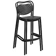 BELIANI - Lot de 2 chaises de bar de jardin CELLENO Noir - vignette