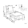 BELIANI - Lot de 2 chaises de jardin MARCEDDI Métal Beige - vignette