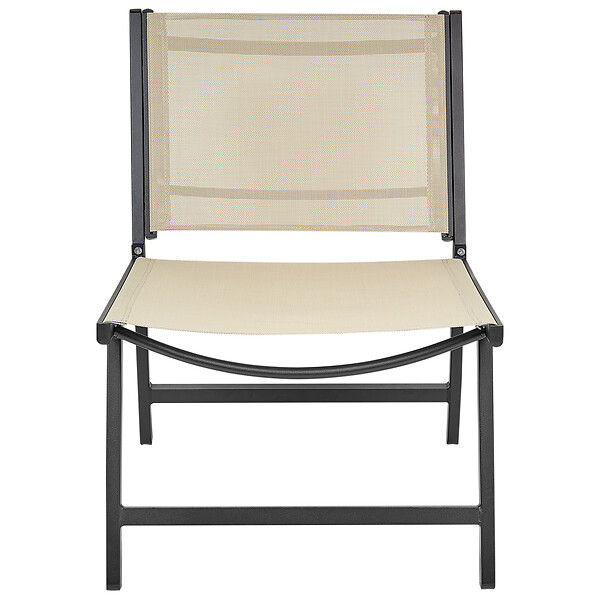 BELIANI - Lot de 2 chaises de jardin MARCEDDI Métal Beige - large
