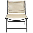 BELIANI - Lot de 2 chaises de jardin MARCEDDI Métal Beige - vignette