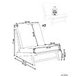 BELIANI - Lot de 2 chaises de jardin avec coussins MICCIANO Acacia Blanc cassé - vignette