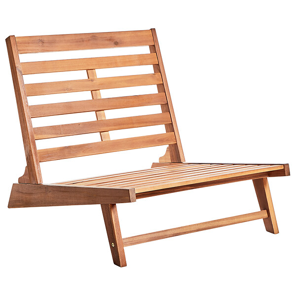 BELIANI - Lot de 2 chaises de jardin avec coussins MICCIANO Acacia Blanc cassé - large