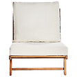 BELIANI - Lot de 2 chaises de jardin avec coussins MICCIANO Acacia Blanc cassé - vignette