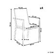 BELIANI - Lot de 4 chaises de jardin BUSSETO Métal Gris - vignette