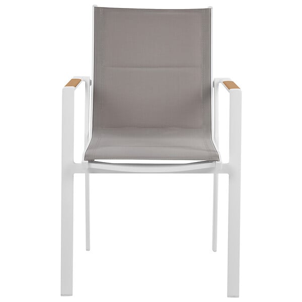 BELIANI - Lot de 4 chaises de jardin BUSSETO Métal Gris - large