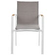 BELIANI - Lot de 4 chaises de jardin BUSSETO Métal Gris - vignette