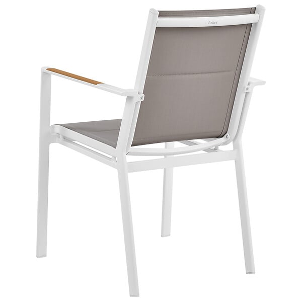 BELIANI - Lot de 4 chaises de jardin BUSSETO Métal Gris - large