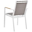 BELIANI - Lot de 4 chaises de jardin BUSSETO Métal Gris - vignette