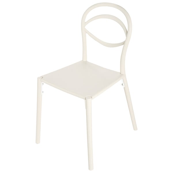 BELIANI - Lot de 4 chaises de jardin COVOLO Blanc cassé - large