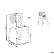 BELIANI - Lot de 4 chaises de jardin GELA Taupe - vignette