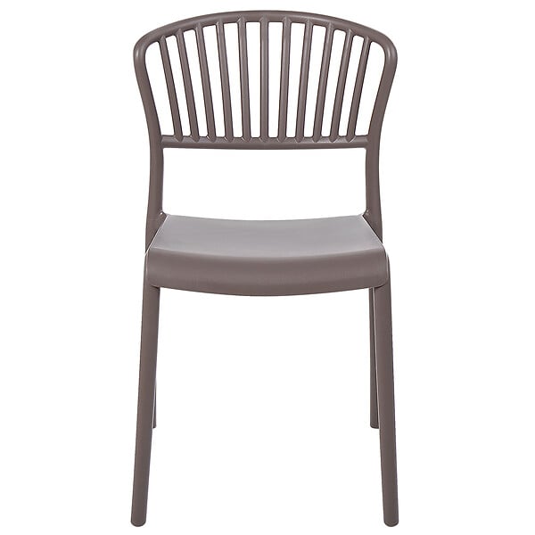 BELIANI - Lot de 4 chaises de jardin GELA Taupe - large