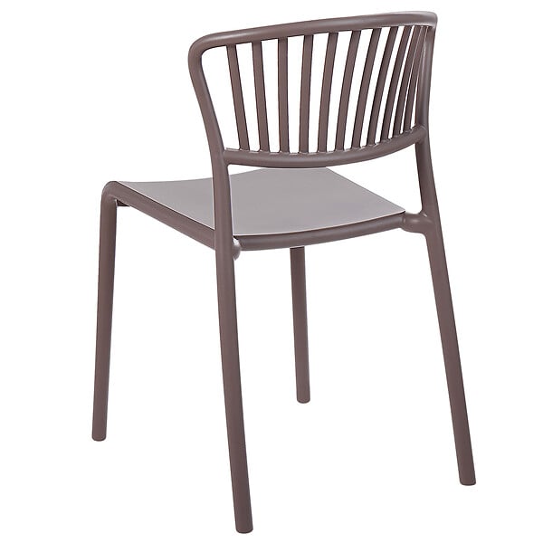 BELIANI - Lot de 4 chaises de jardin GELA Taupe - large