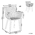 BELIANI - Lot de 4 chaises de jardin PESARO Bleu clair - vignette